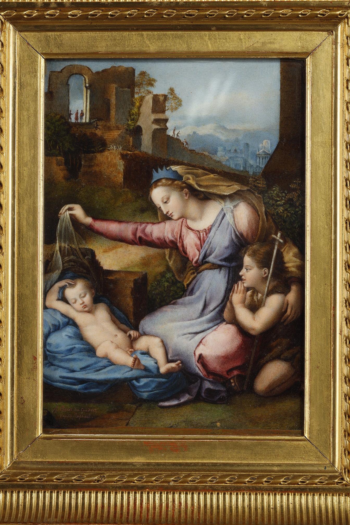 Francese La Vergine con il bambino e il piccolo St. Johns, da Raphaël (1483-1520) in vendita