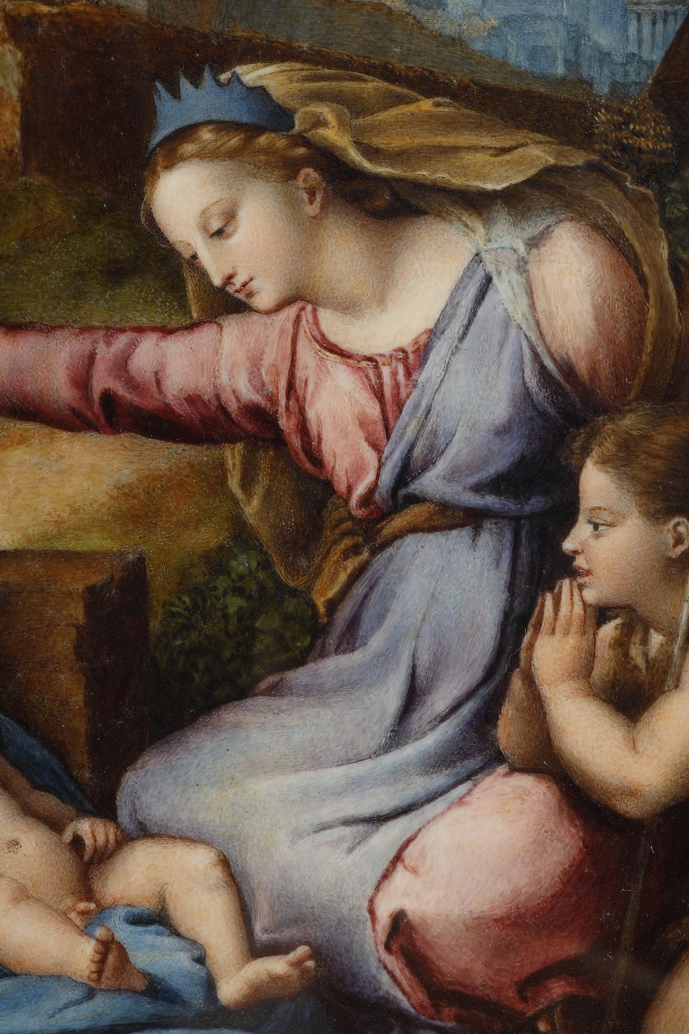 La Vergine con il bambino e il piccolo St. Johns, da Raphaël (1483-1520) In condizioni buone in vendita a Paris, FR