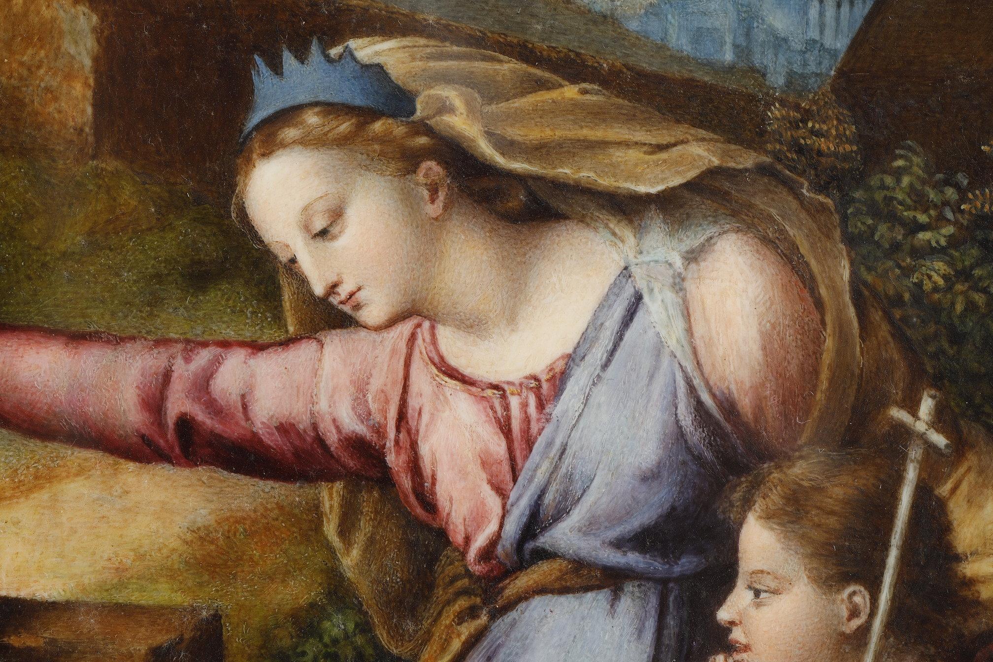 Metà XIX secolo La Vergine con il bambino e il piccolo St. Johns, da Raphaël (1483-1520) in vendita