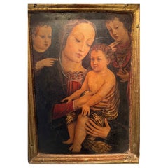 La Virgen y el Niño con San Juan Bautista Circa 1500. Renacimiento italiano