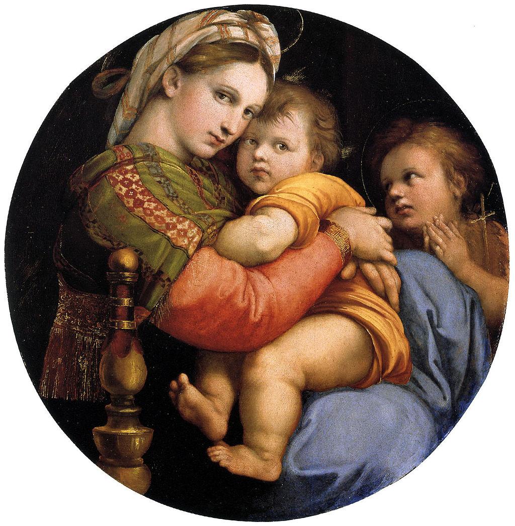 The Virgin in the Chair (19th Century, after Raphael) For Sale 1