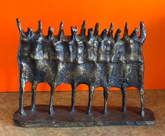 "La visione" scultura figurativa brutalista di Krishna Reddy