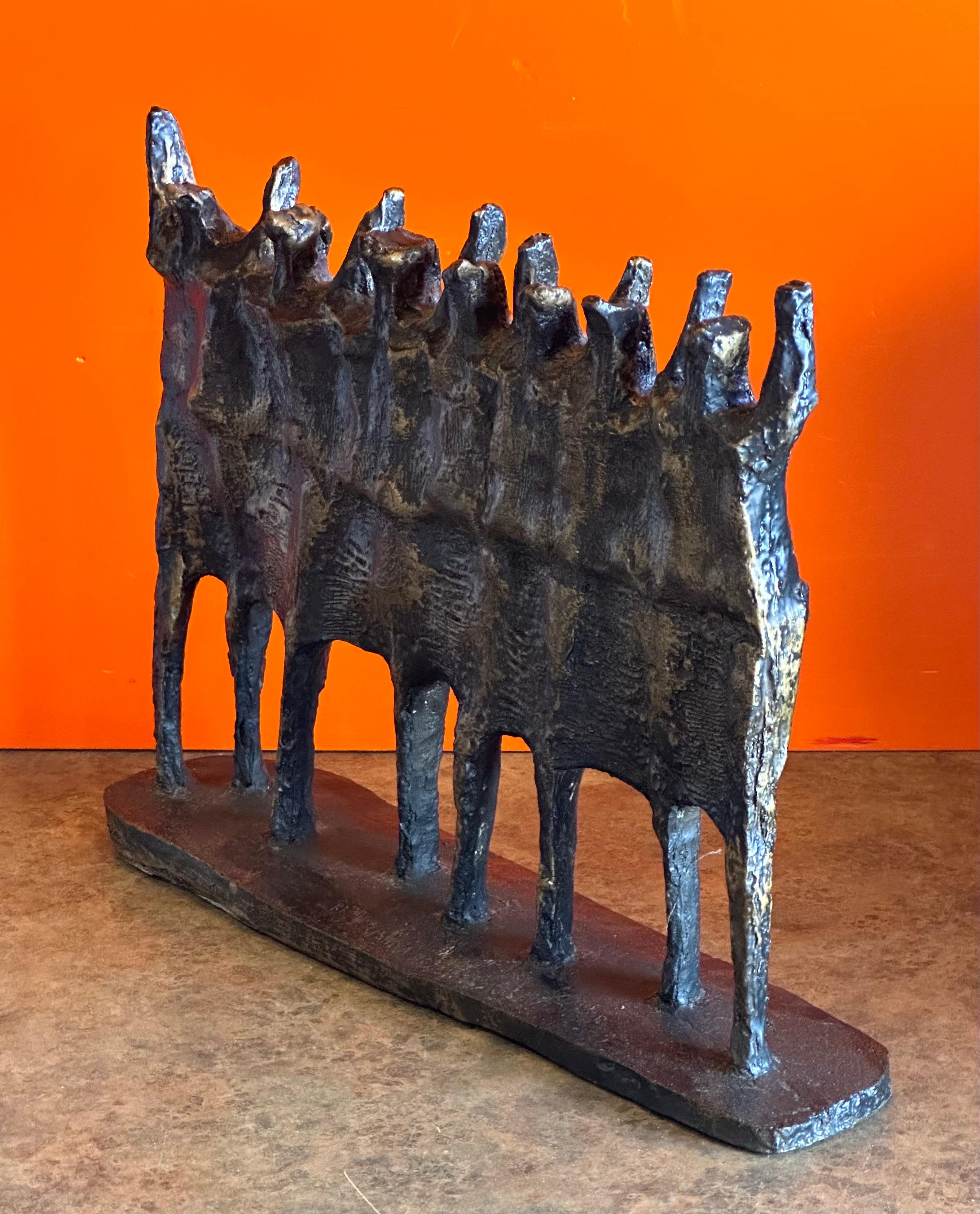 Mid-Century Modern « The Vision » - Sculpture figurative brutaliste de Krishna Reddy en vente