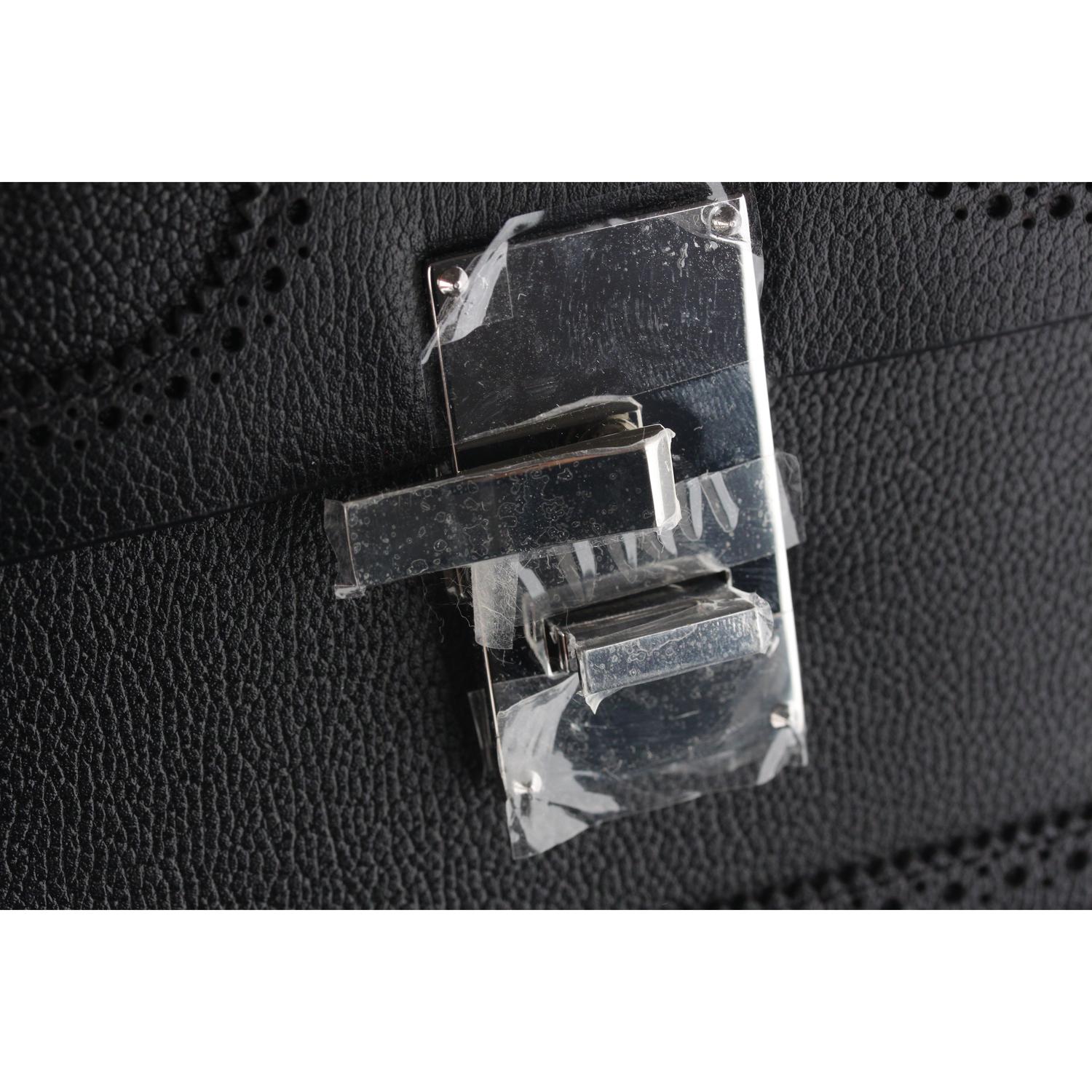 The Volon Black Leather Data Alice Small Crossbody Shoulder Box Bag Handbag 4