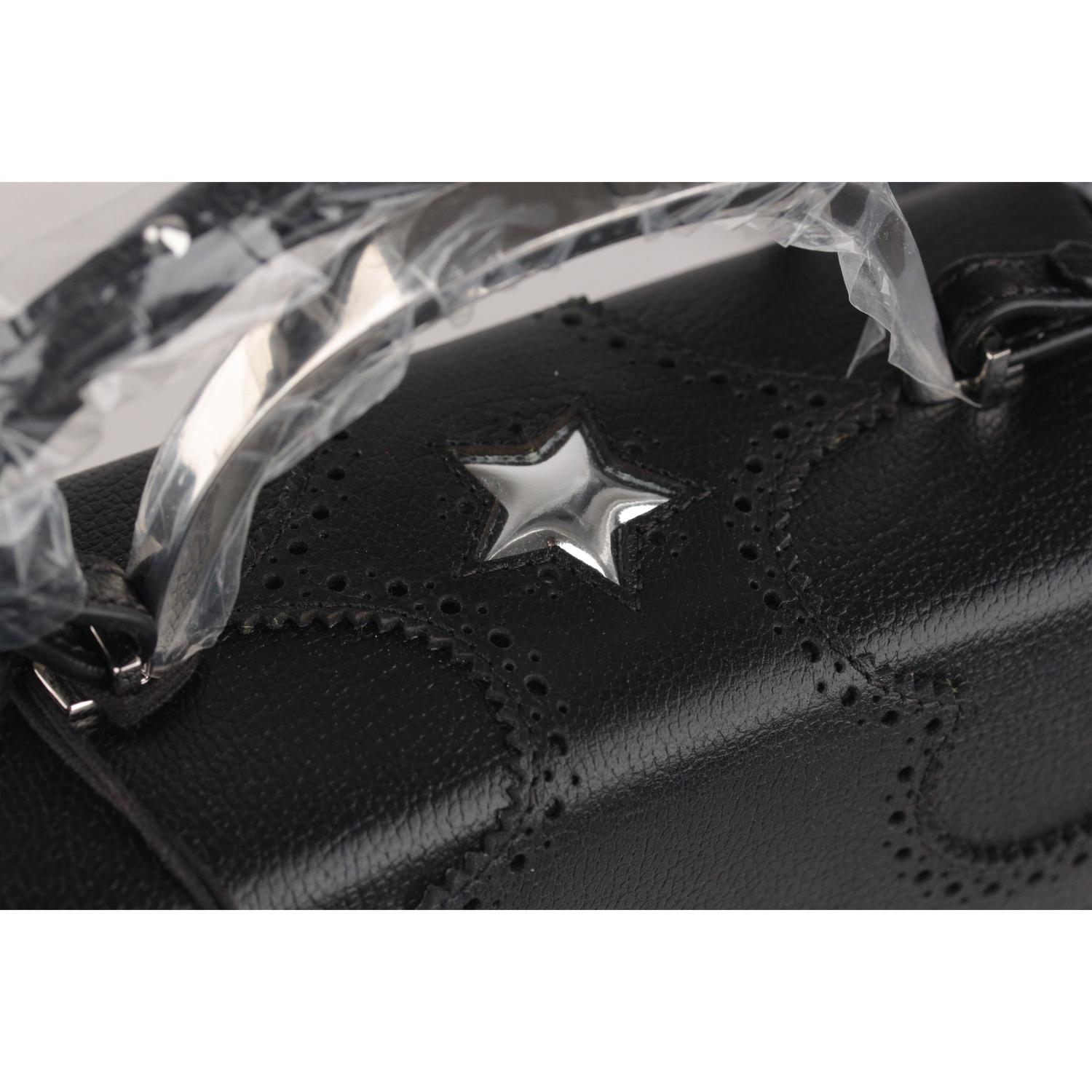 The Volon Black Leather Data Alice Small Crossbody Shoulder Box Bag Handbag In New Condition In Rome, Rome