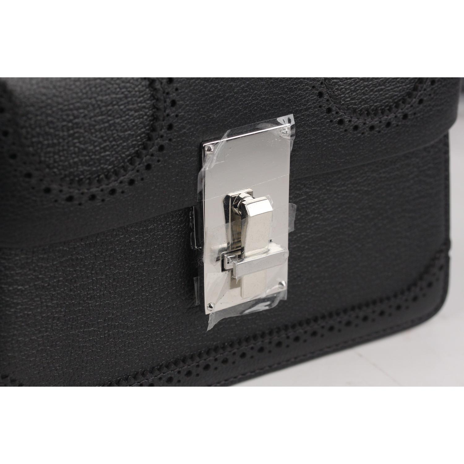 Women's The Volon Black Leather Data Alice Small Crossbody Shoulder Box Bag Handbag