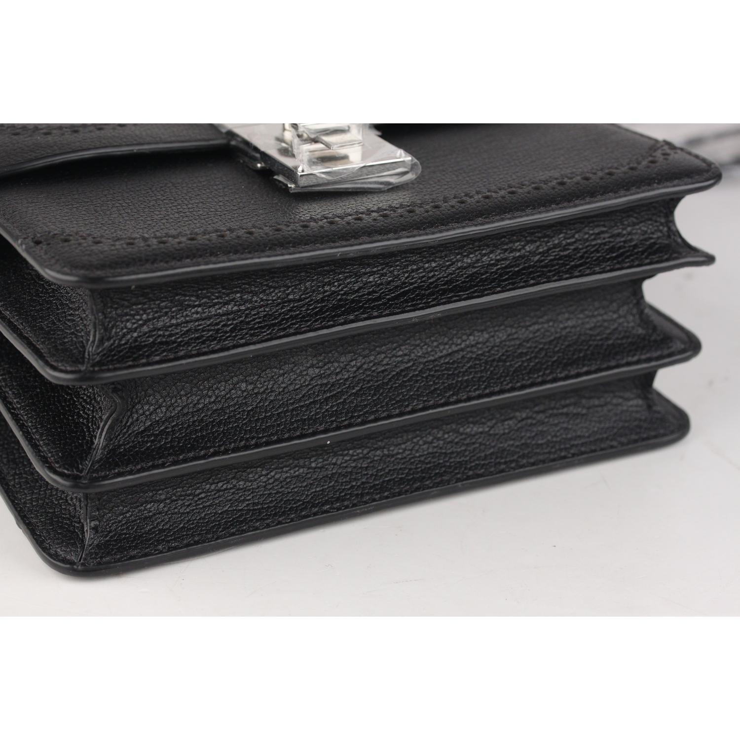 The Volon Black Leather Data Alice Small Crossbody Shoulder Box Bag Handbag 2