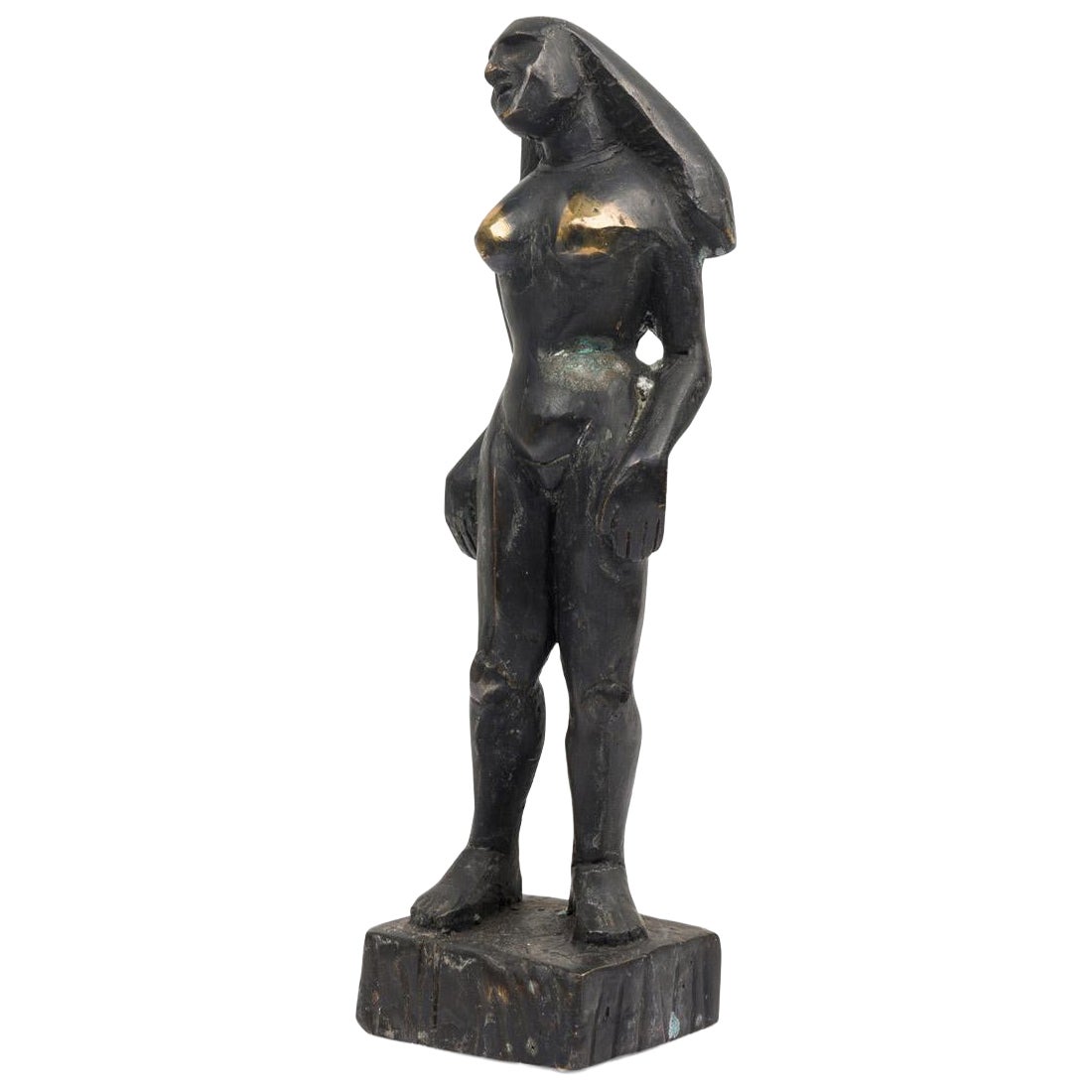 "The Wait" Limited Edition Bronze Brutalist Contemporary Figural Sculpture