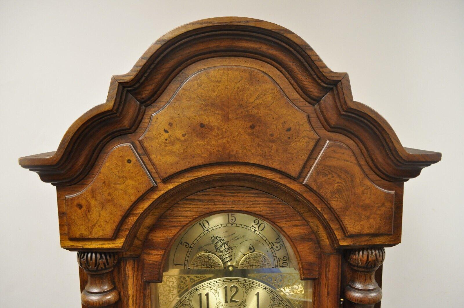 Große Walden Ridge Ridgeway Großvater-Uhr aus Eiche mit hohem Gehäuse (Chippendale) im Angebot