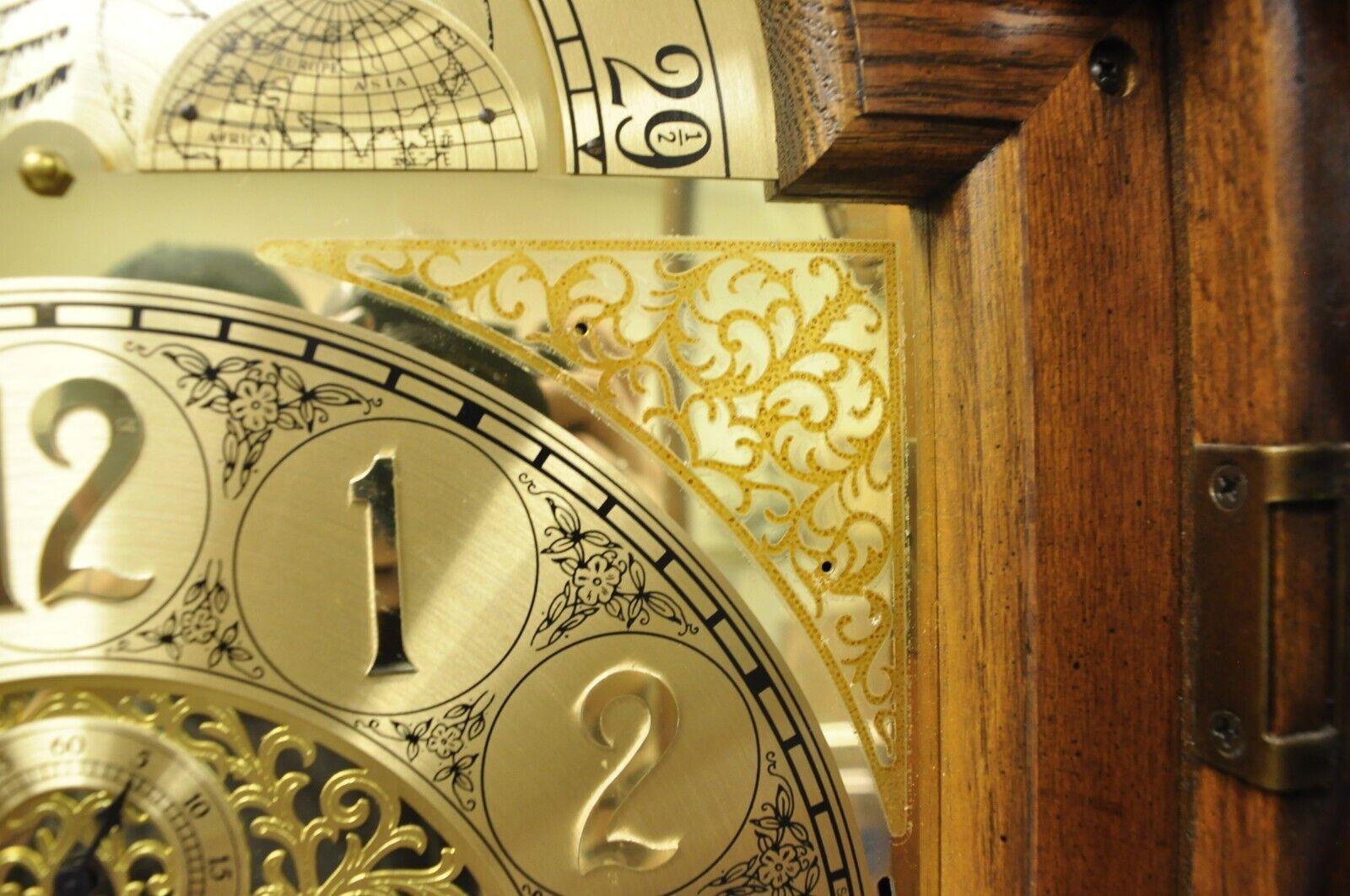 Late 20th Century The Walden Ridge Ridgeway Grandfather Clock Oak Tall Case For Sale