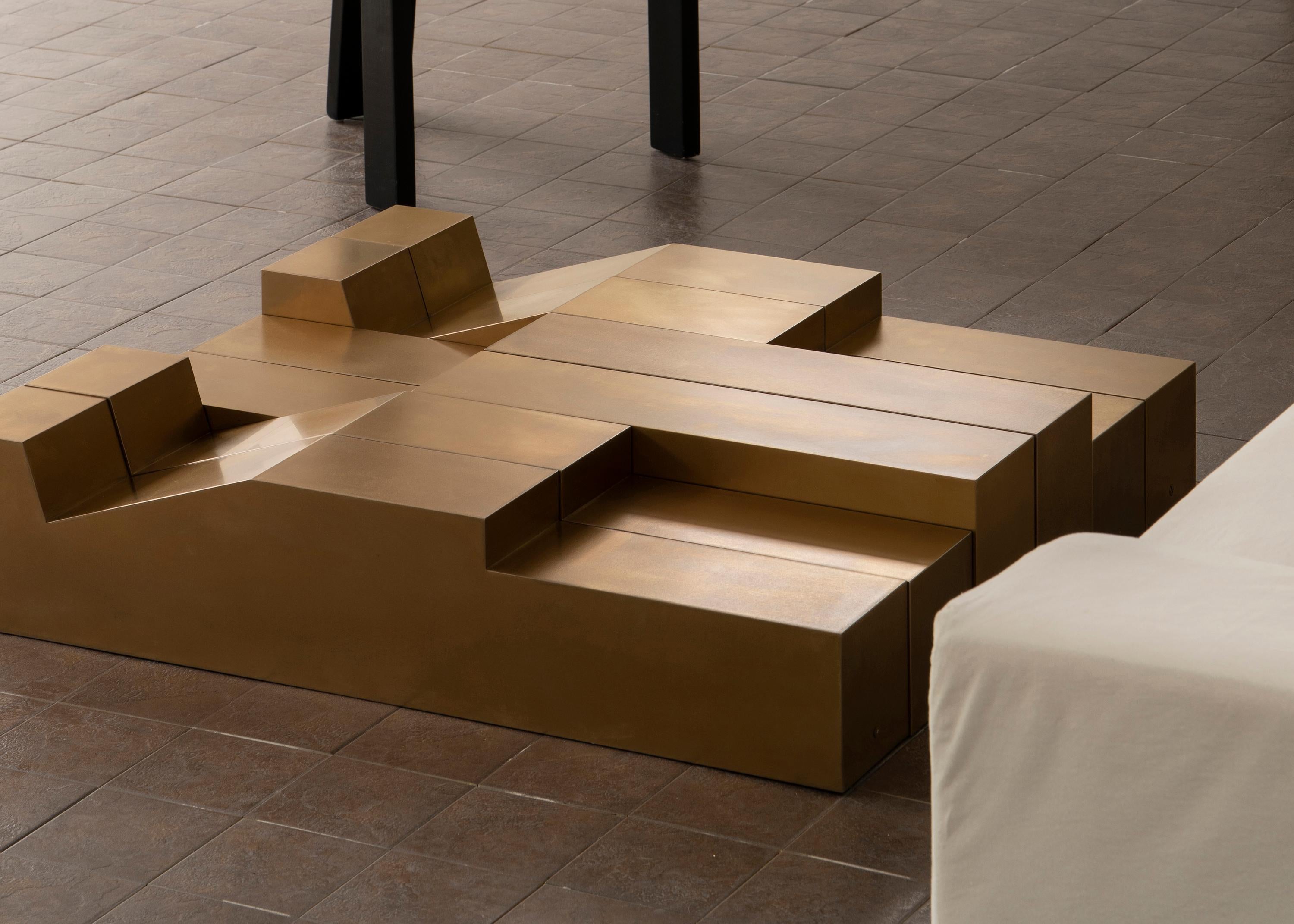 Post-Modern Wall 03 Set of 3 Coffee Tables by Sing Chan For Sale