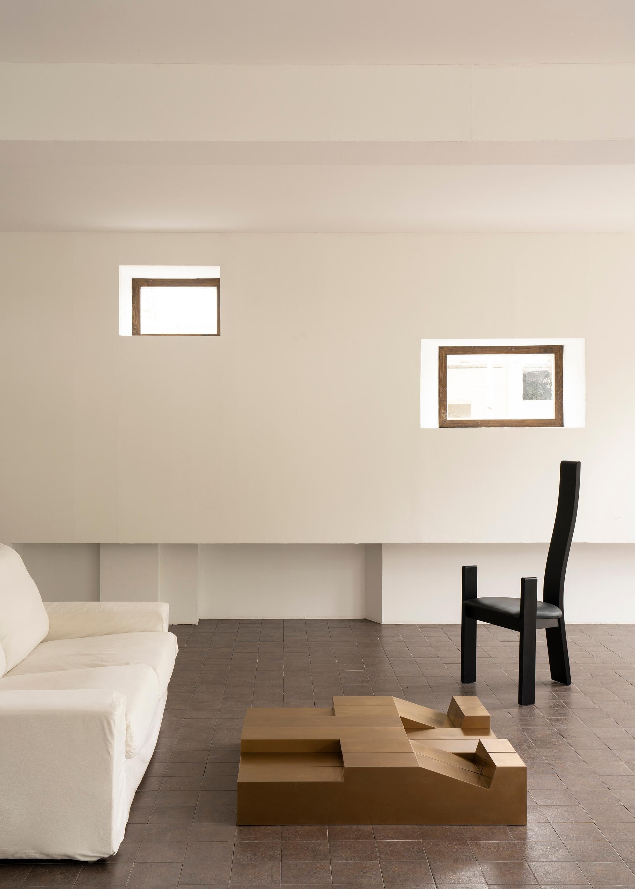 Stainless Steel Wall 03 Set of 3 Coffee Tables by Sing Chan For Sale