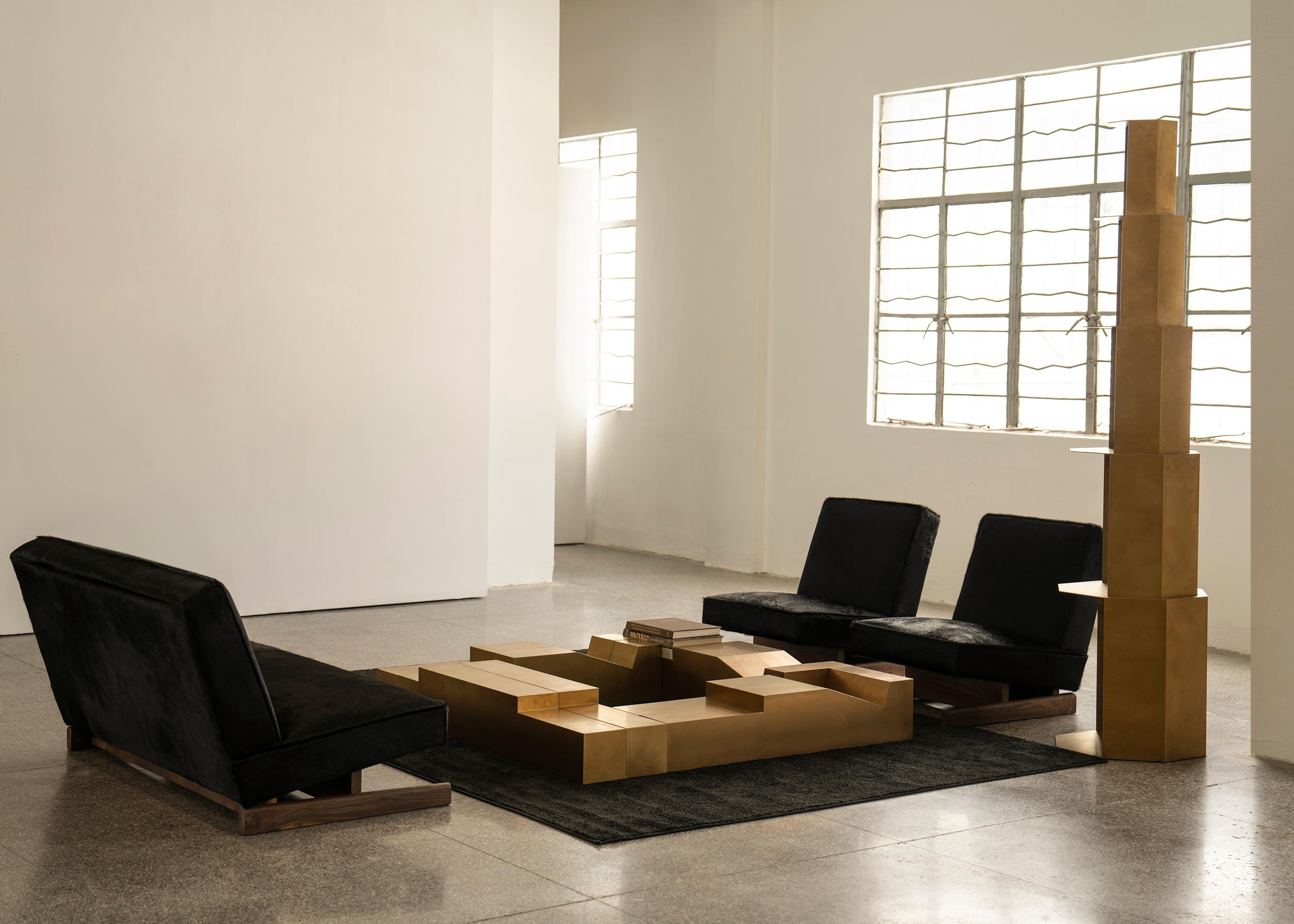 Acier inoxydable Ensemble de 8 tables basses murales 08 de Sing Chan en vente