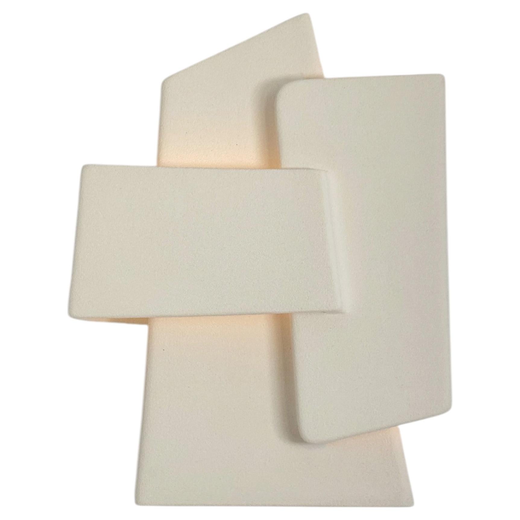 The Wall by Kalou Dubus, Milk White, Chamotte Stoneware, Ceramic Sconses