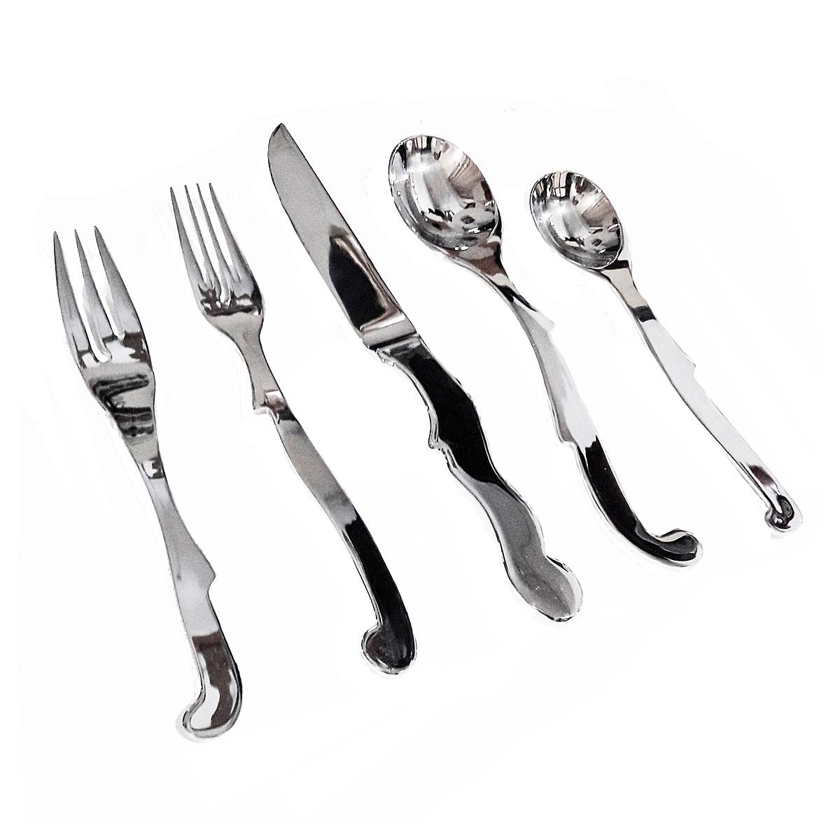 Stainless Steel The Wallis Flatware, by Vicente Wolf For Sale