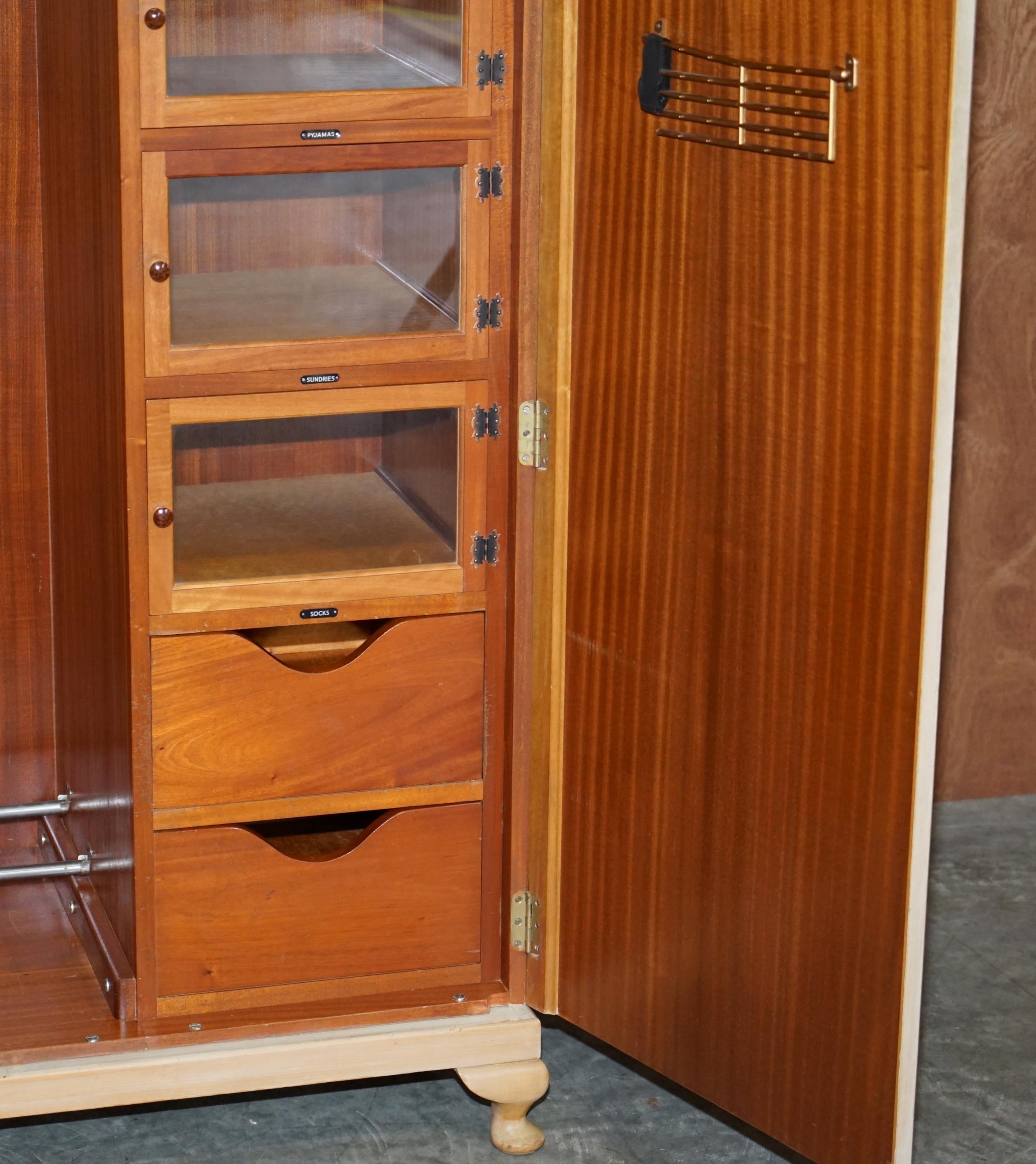 Walnut Works circa 1940's Light Walnut Large Wardrobe Part of Large Suite For Sale 1