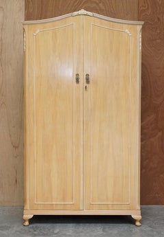 Walnut Works circa 1940's Light Walnut Large Wardrobe Part of Large Suite