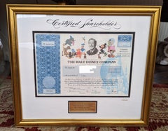 The Walt Disney Company Stock Certificate 2011 - 1 Novelty Share Art Collectible