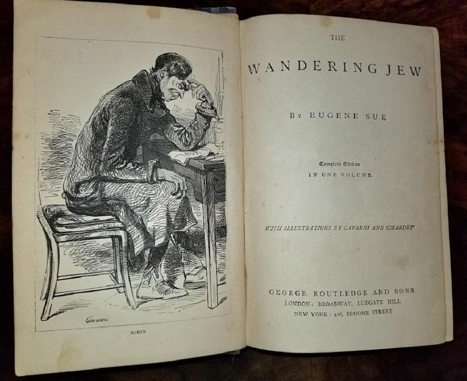 Engraved The Wandering Jew by Eugene Sue Complete Edition with Illustrations For Sale