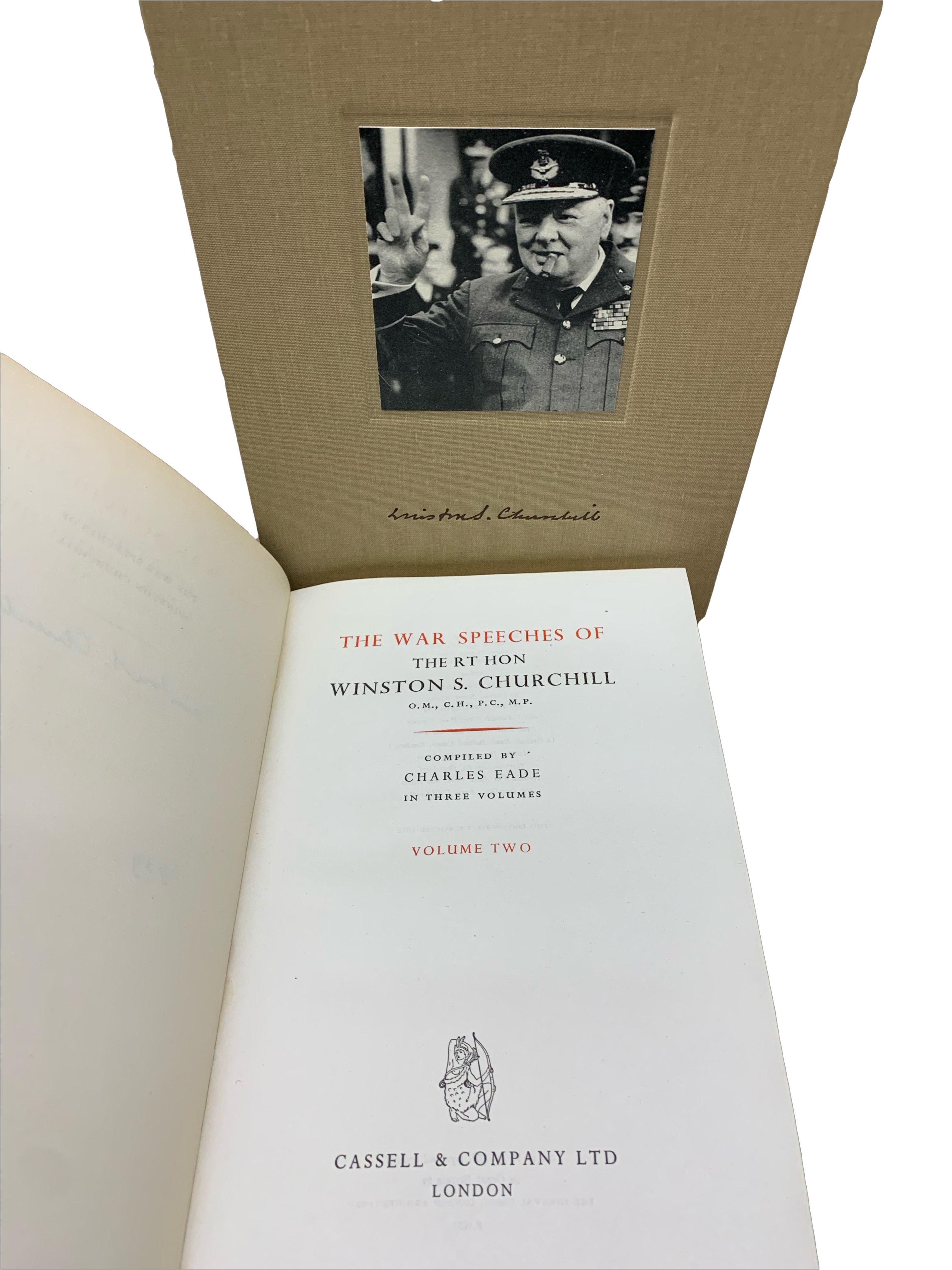 Mid-20th Century The War Speeches of the Rt. Hon. Winston S. Churchill, Signed by Churchill