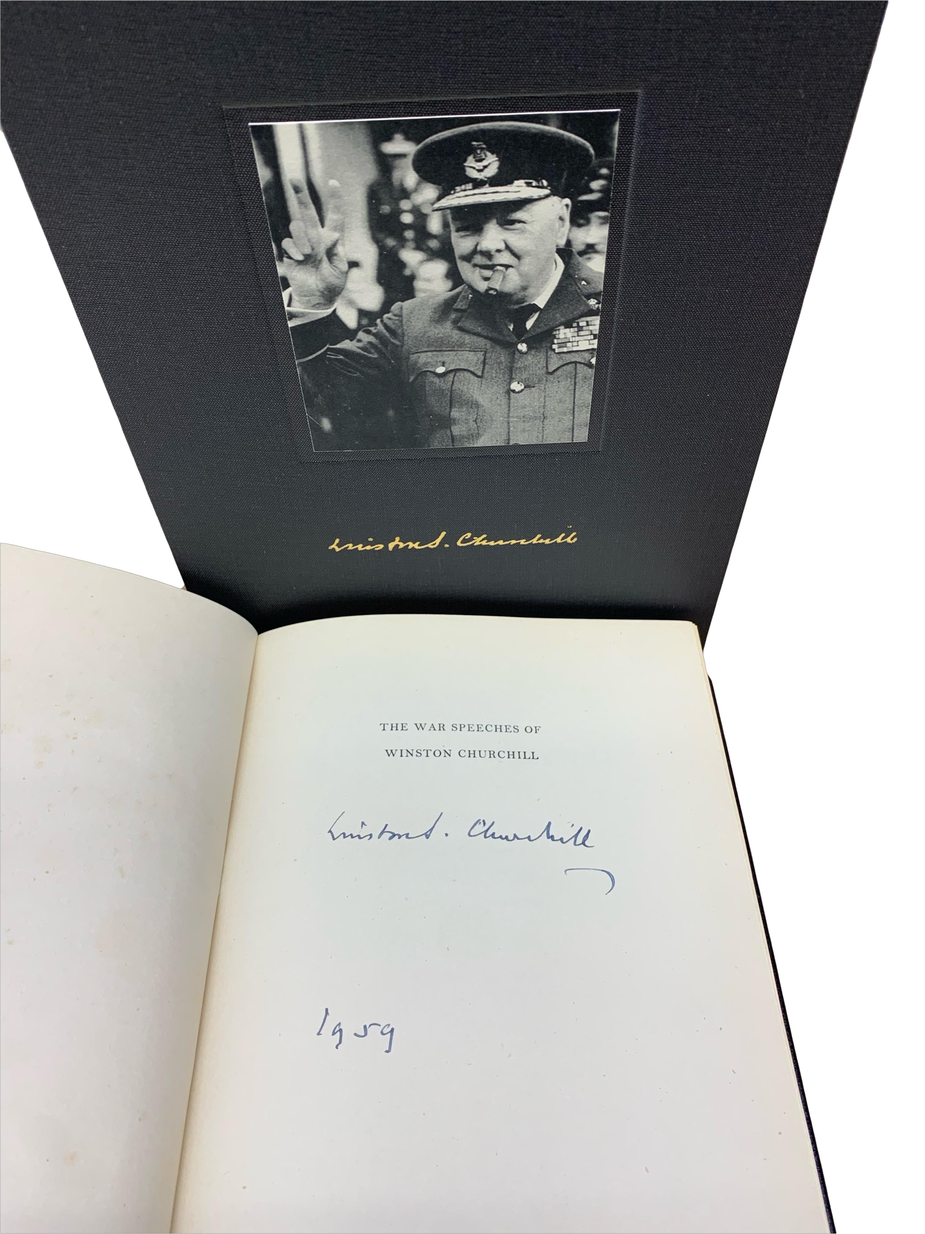 Mid-20th Century The War Speeches of the Rt. Hon. Winston S. Churchill, Signed, First Edition