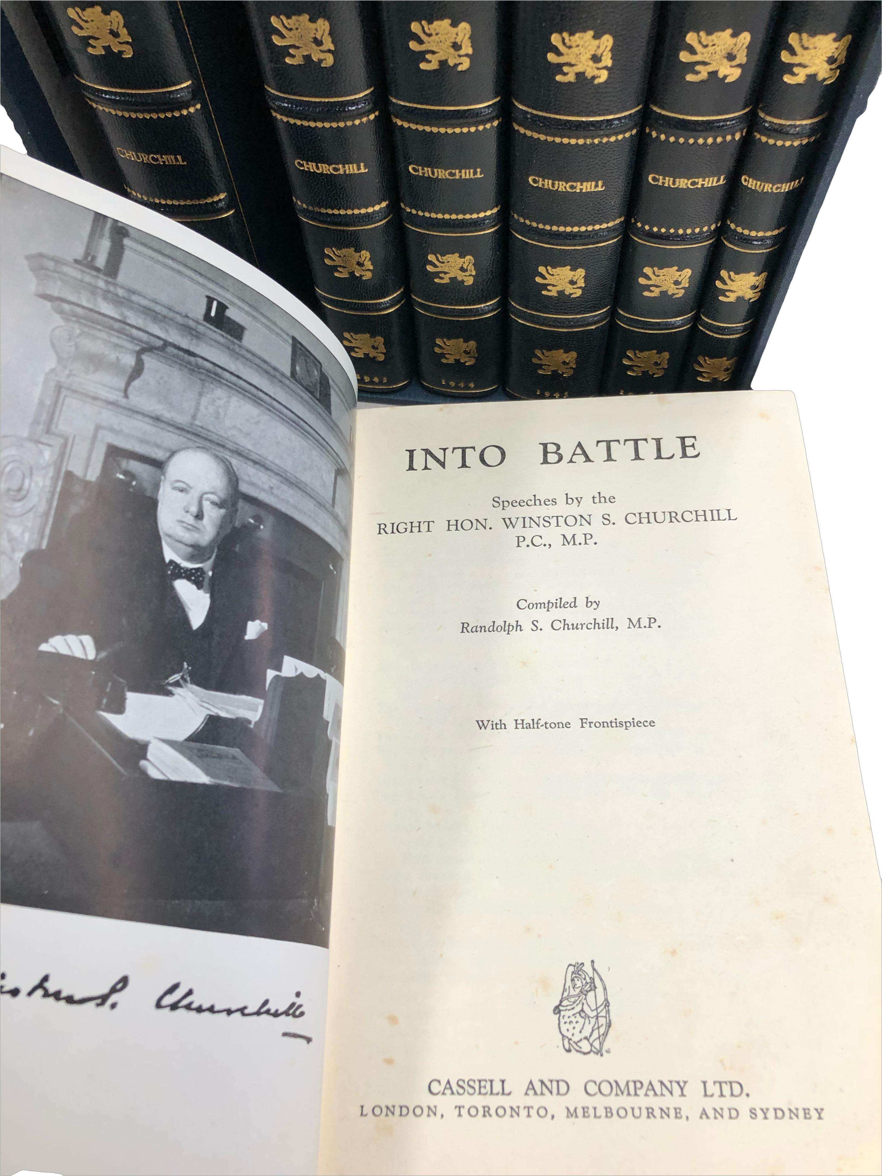 Mid-20th Century The War Speeches, Secret Session Speeches by W. Churchill, First Ed., Signed