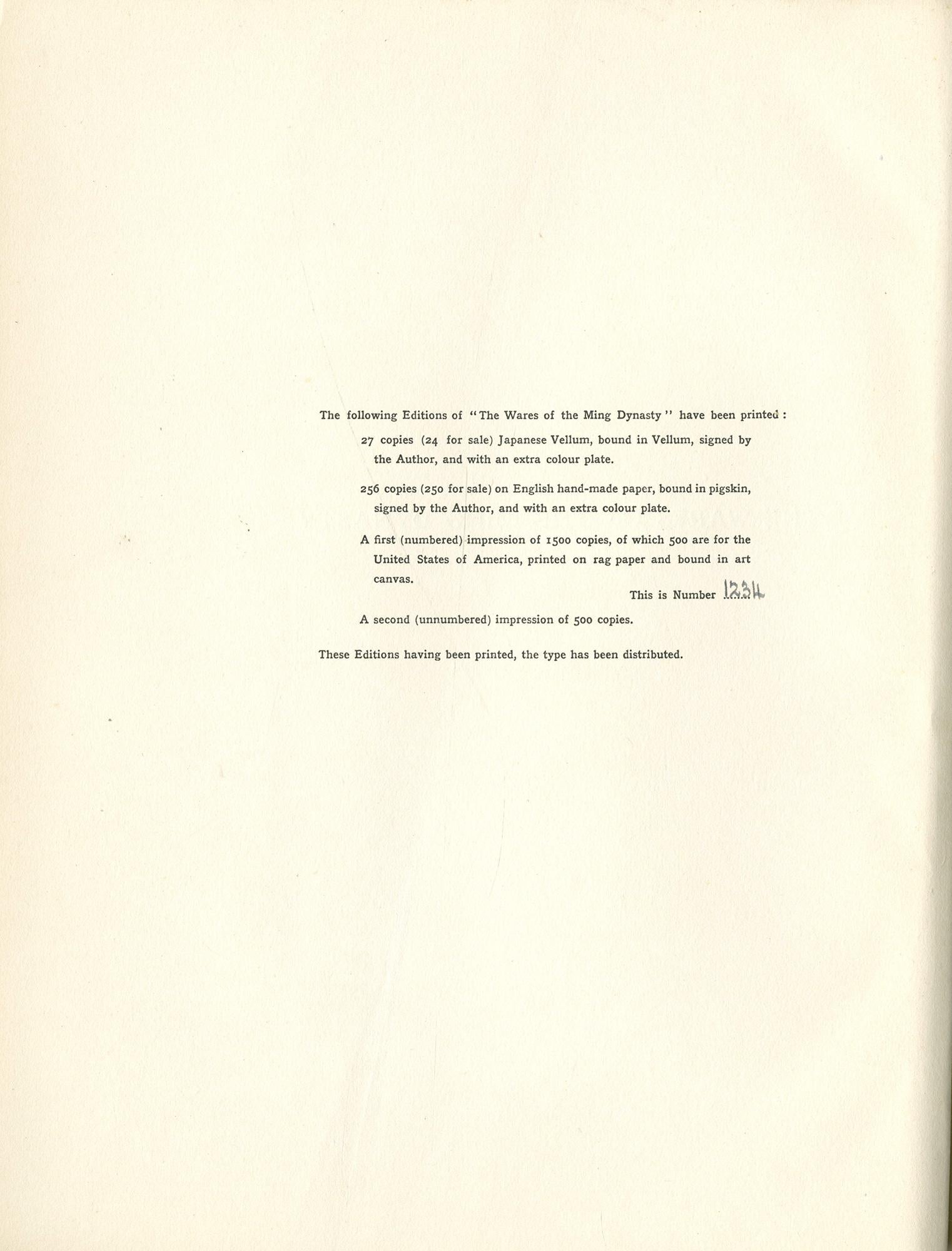 London: Benn Brothers, 1923. 
FIRST LIMITED EDITION
4to, 11 1/4 x 8 5/8 inches (280 x 220 mm); xvi, 240 pp. + 128 illustrations (11 in color) on 59 plates. Illustrations are printed on glossy paper, each item is identified and captioned on the