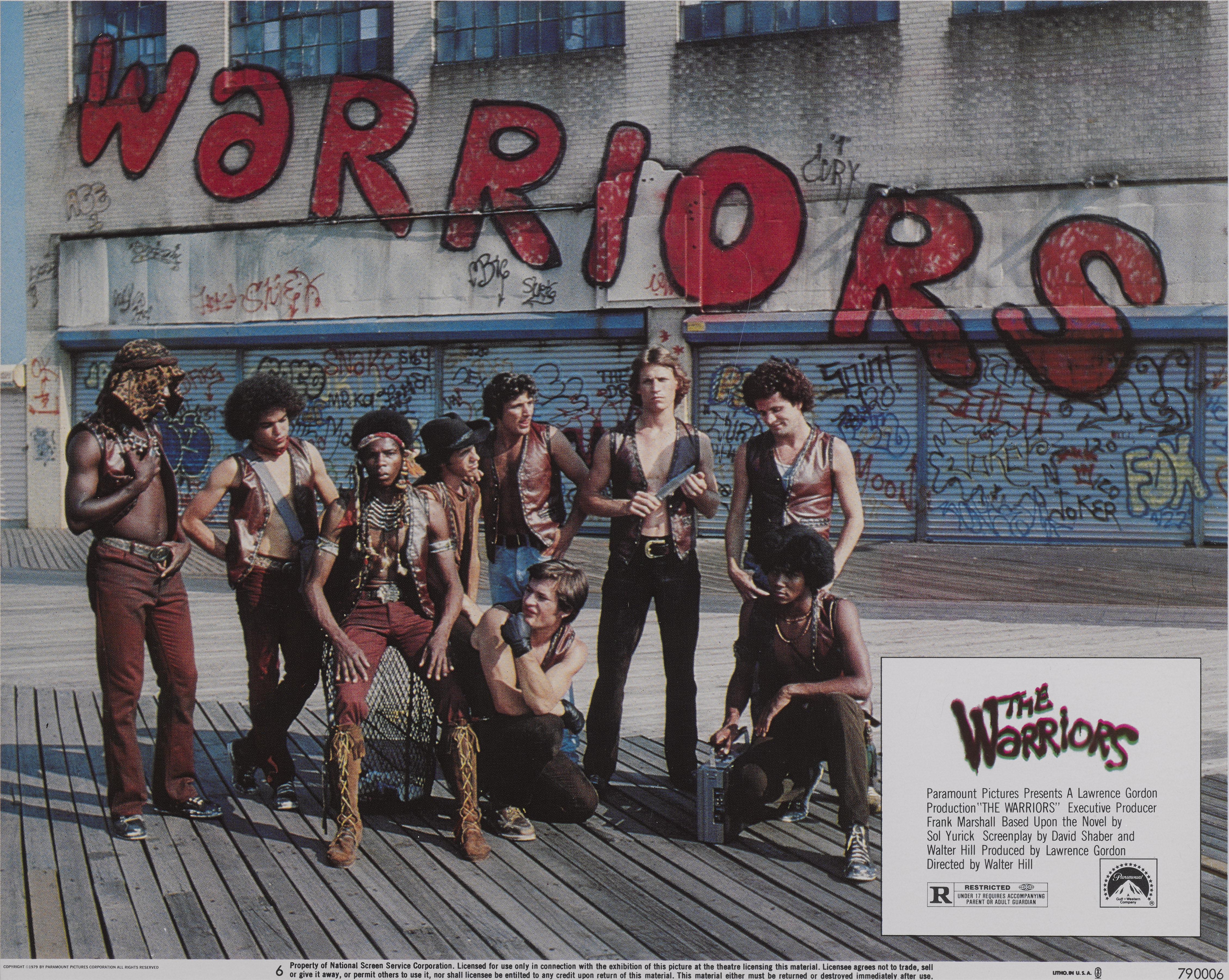 Original US lobby card for the 1979 film The Warriors.
This film starred Michael Beck, James Remar and Dorsey Wright.
The film was directed by Roy Walter Hill.
This lobby card is conservation framed with UV plexiglass in an Obeche wood frame with