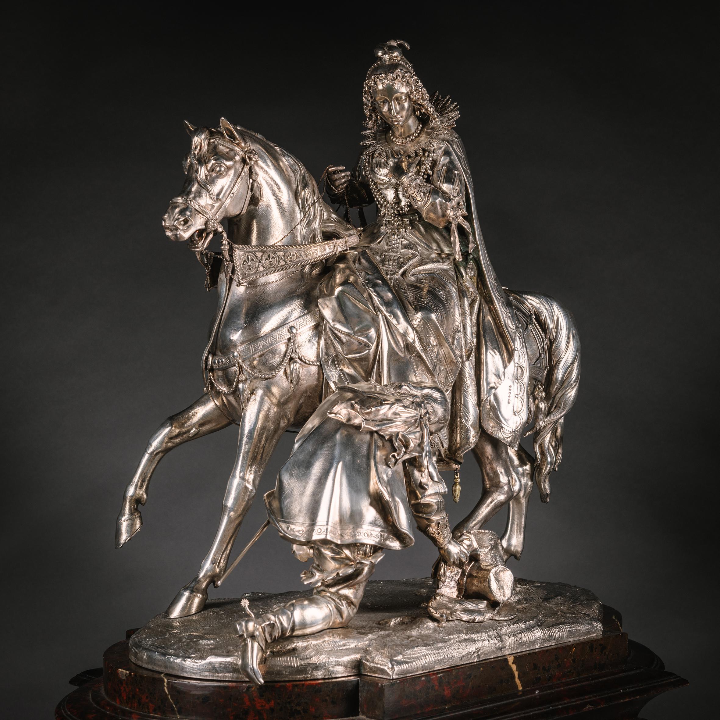 La Copa Warwick

Importante trofeo victoriano de plata de presentación para las carreras de caballos de Warwick de 1853, por Elkington & Co. Inglaterra.  Modelado por Pierre-Emile Jeannest (francés, 1813 - 1857).

Representa a la reina Enriqueta