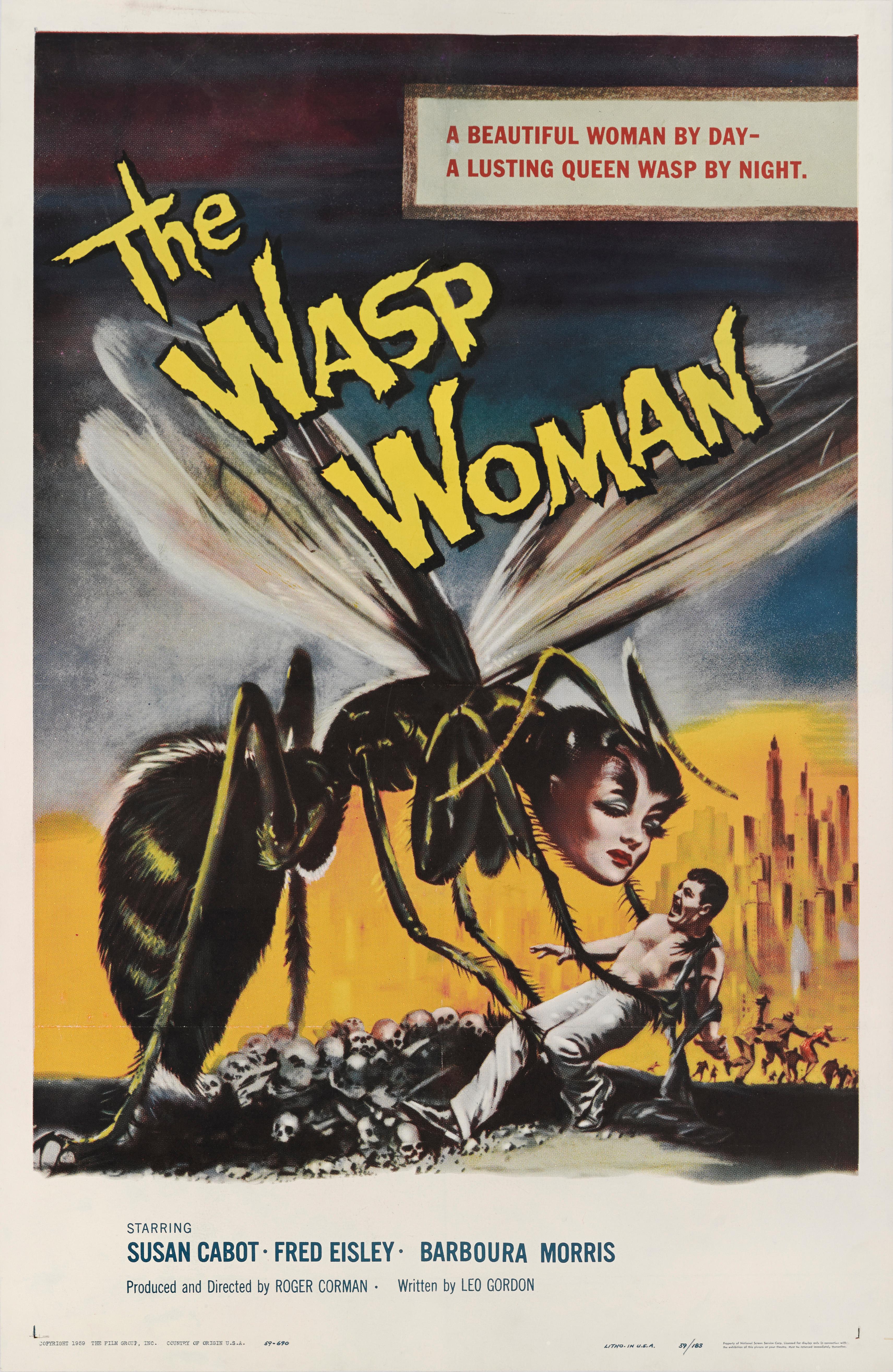 Affiche américaine originale du film d'horreur de 1959 avec Susan Cabot, Anthony Eisley et Barboura Morris. 
Le film a été réalisé par Roger Corman.
Ce poster est doublé d'une toile de conservation et il est expédié enroulé dans un tube solide.