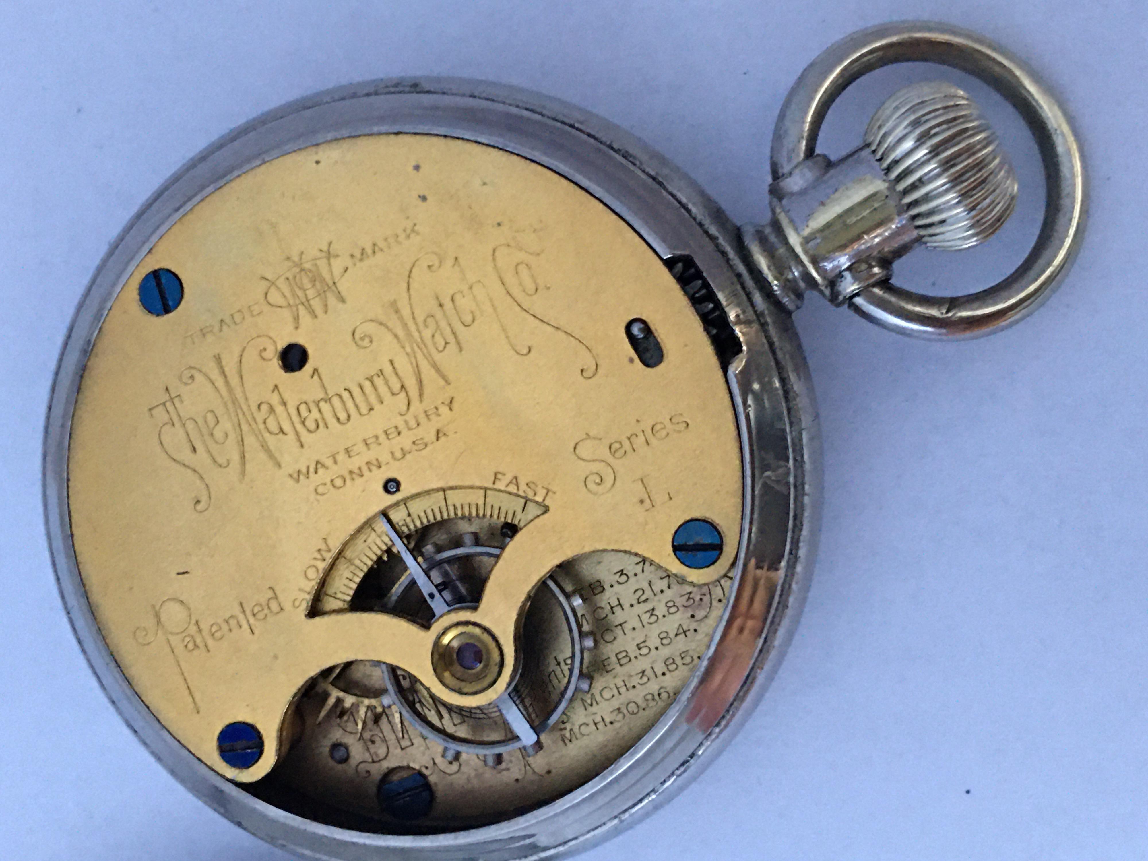 The Waterbury Watch Co. Antique Hand-Winding Pocket Watch For Sale 3