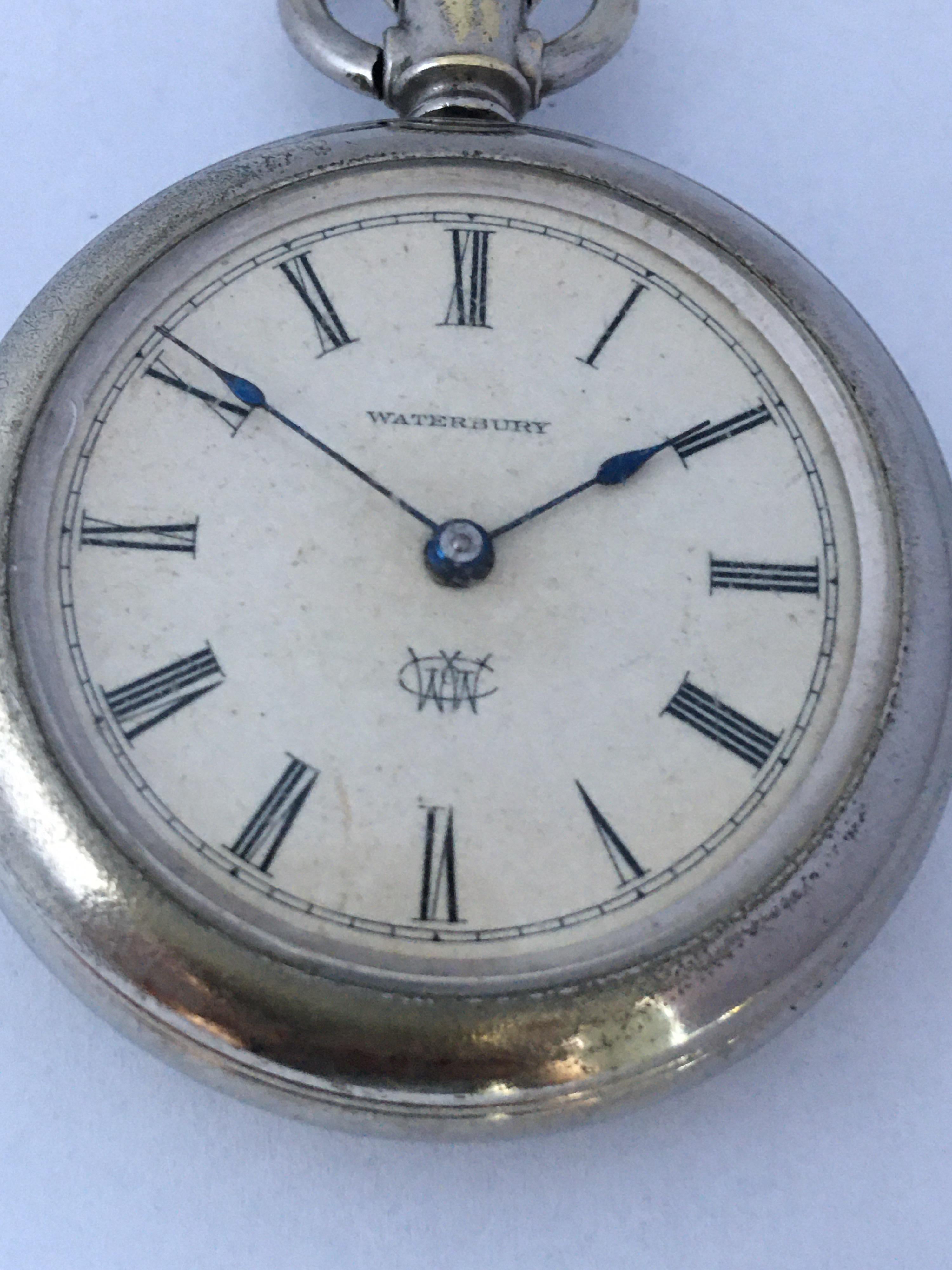 The Waterbury Watch Co. Antique Hand-Winding Pocket Watch For Sale 2