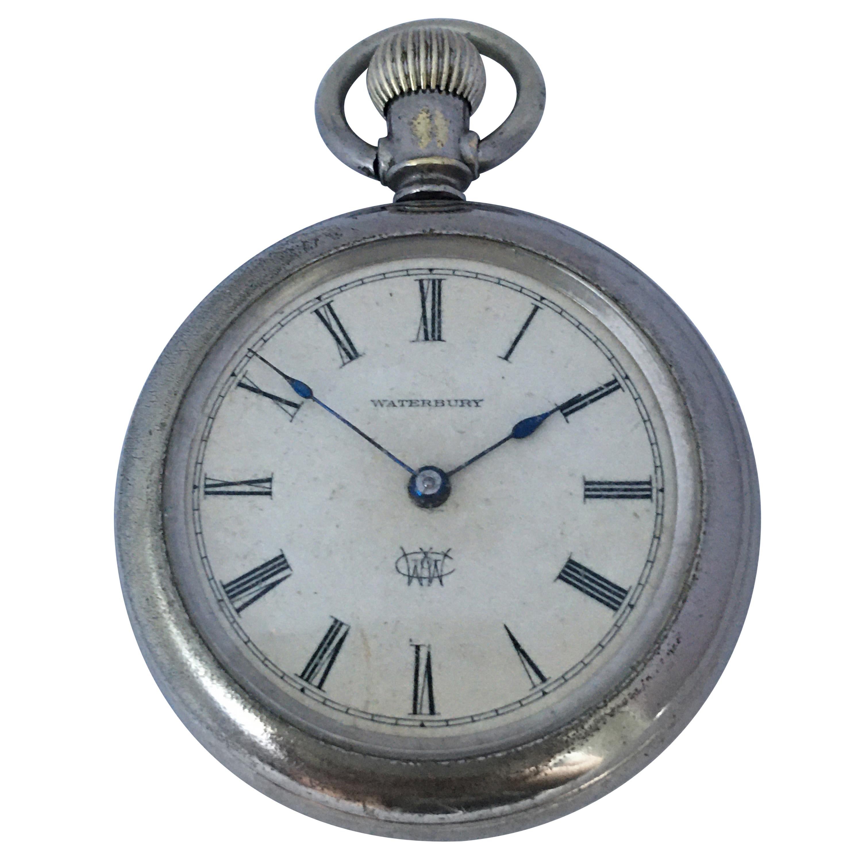 The Waterbury Watch Co. Antique Hand-Winding Pocket Watch For Sale