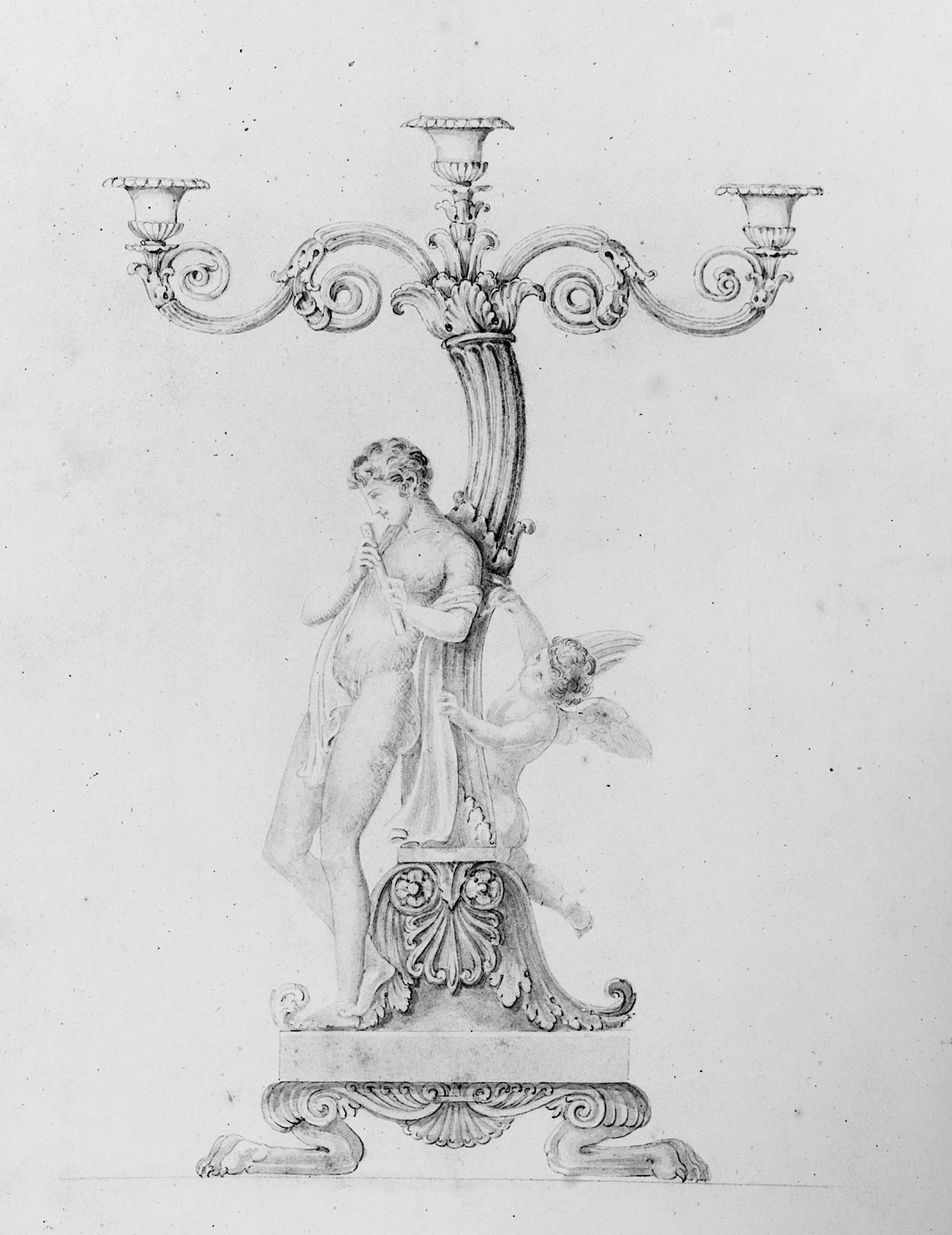 Dorato Il candelabro Watts-Russell. Rundell, Bridge & Rundell  Rundell, Londra 1820 in vendita
