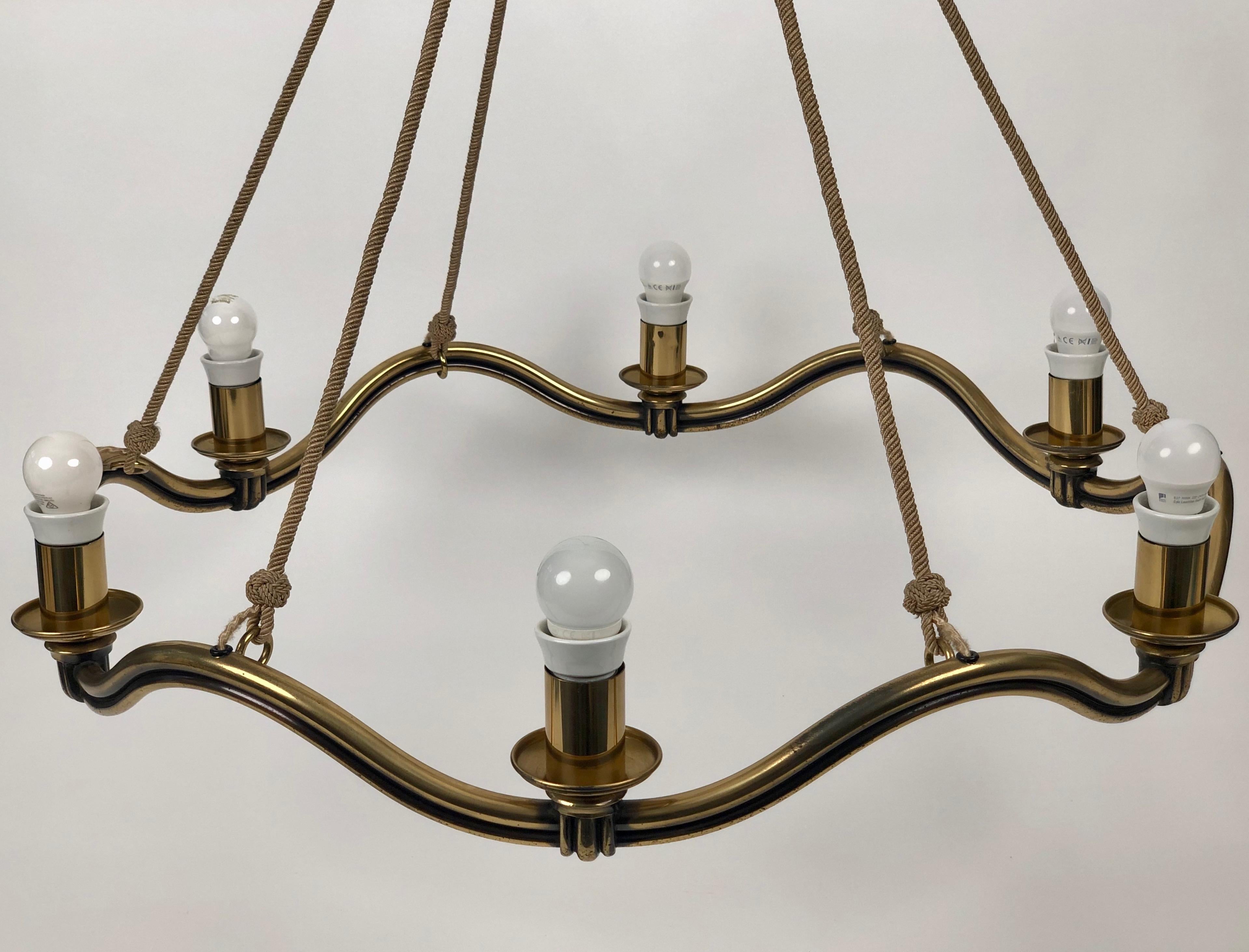 Wave Lamp from Early Modernist Designer, Hugo Gorge, Austria 1