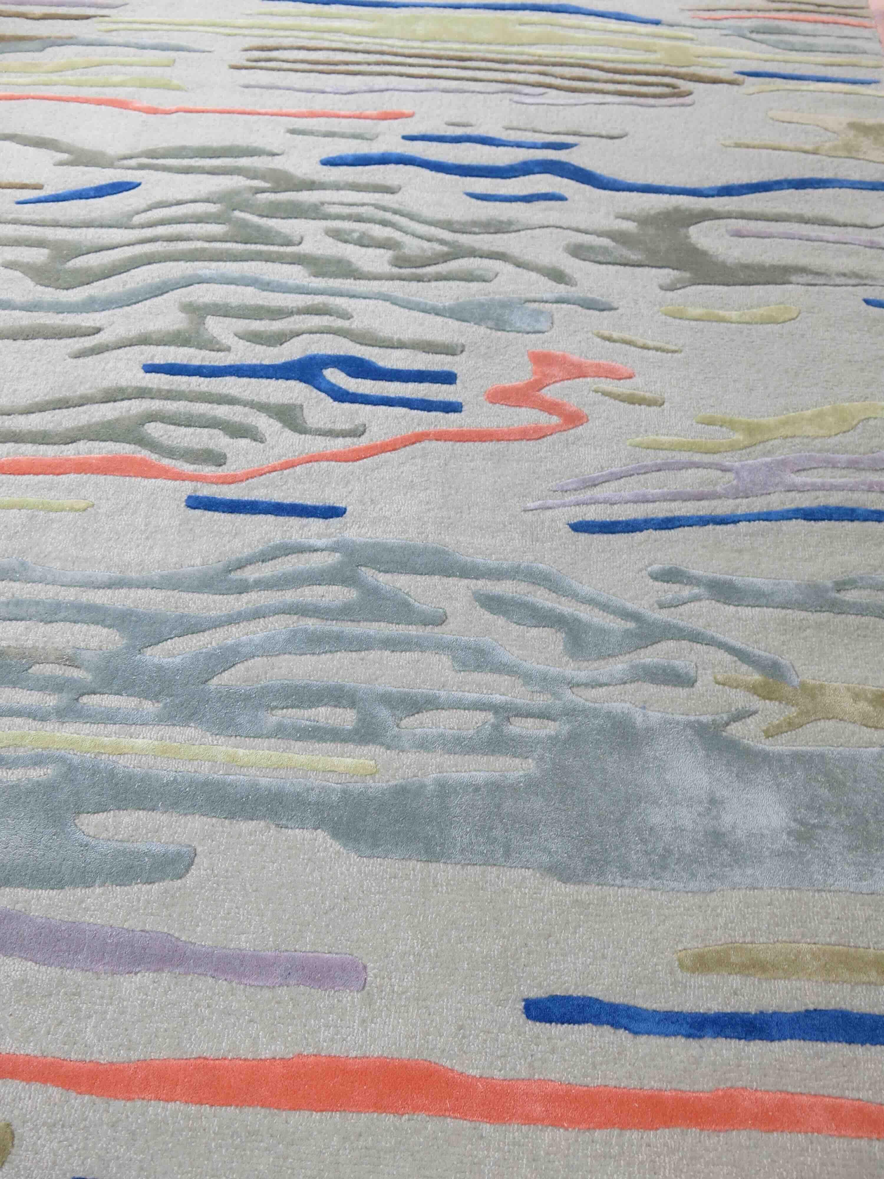 Hand-Knotted The Waves Rug by Sister by Studio Ashby For Sale