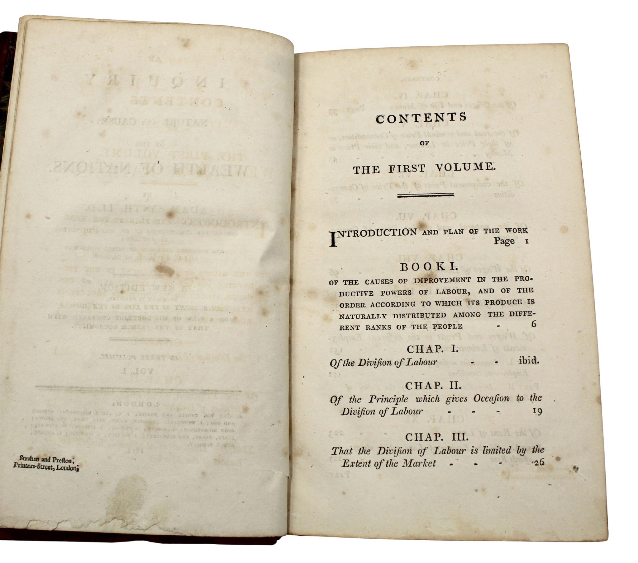 Der Reichtum der Nationen, Eine neue Ausgabe, von Adam Smith, Drei Bände, 1812 im Zustand „Gut“ im Angebot in Colorado Springs, CO