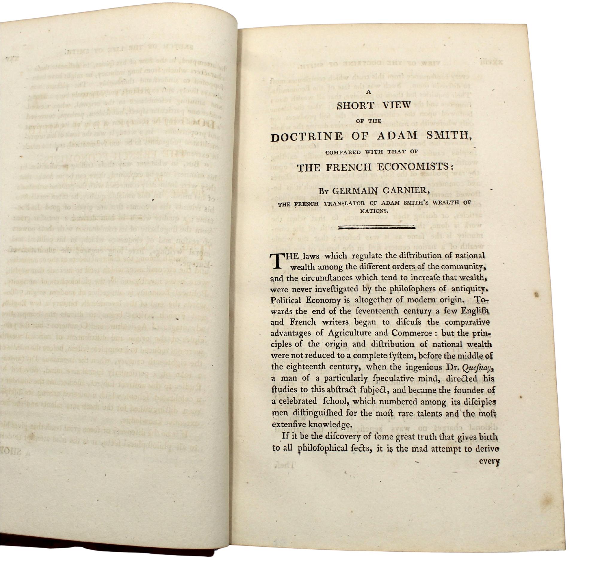 Der Reichtum der Nationen, Eine neue Ausgabe, von Adam Smith, Drei Bände, 1812 (Leder) im Angebot