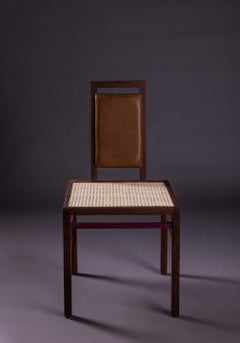 The Eccentric Chair, Solid Sucupira Wood and Purpleheart Wood