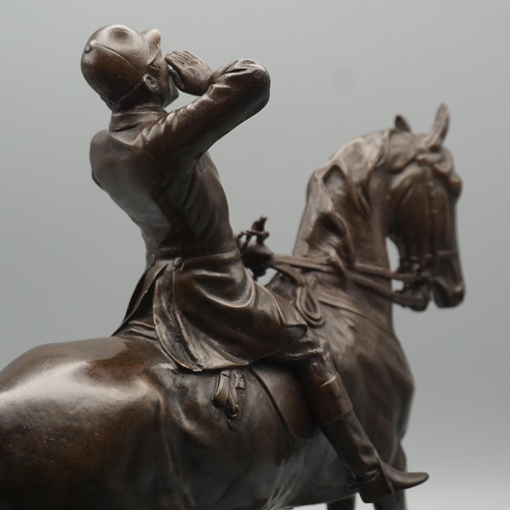 'The Whip' Excellent Patinated Bronze Sculpture by John Willis Good For Sale 4
