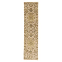 The Whispered Elegance: A Vintage Earth-Tone Oushak Runner of Timeless Grace