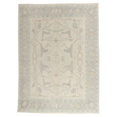 The Whispered Garden: A Modern Turkish Oushak Masterpiece of Quiet Refinement