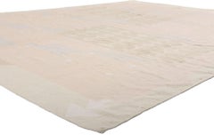 The Whispered Totem: A Vintage Dhurrie Masterpiece of Modern Desert Serenity