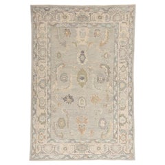 The Whispering Meadow: A Modern Turkish Oushak Masterpiece of Organic Elegance