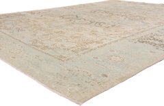 The Whispering Parterre: A Vintage Persian Heriz Masterpiece of Noble Elegance