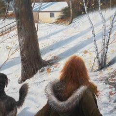 "I sussurri nell'ombra", Olio su tela, 2022