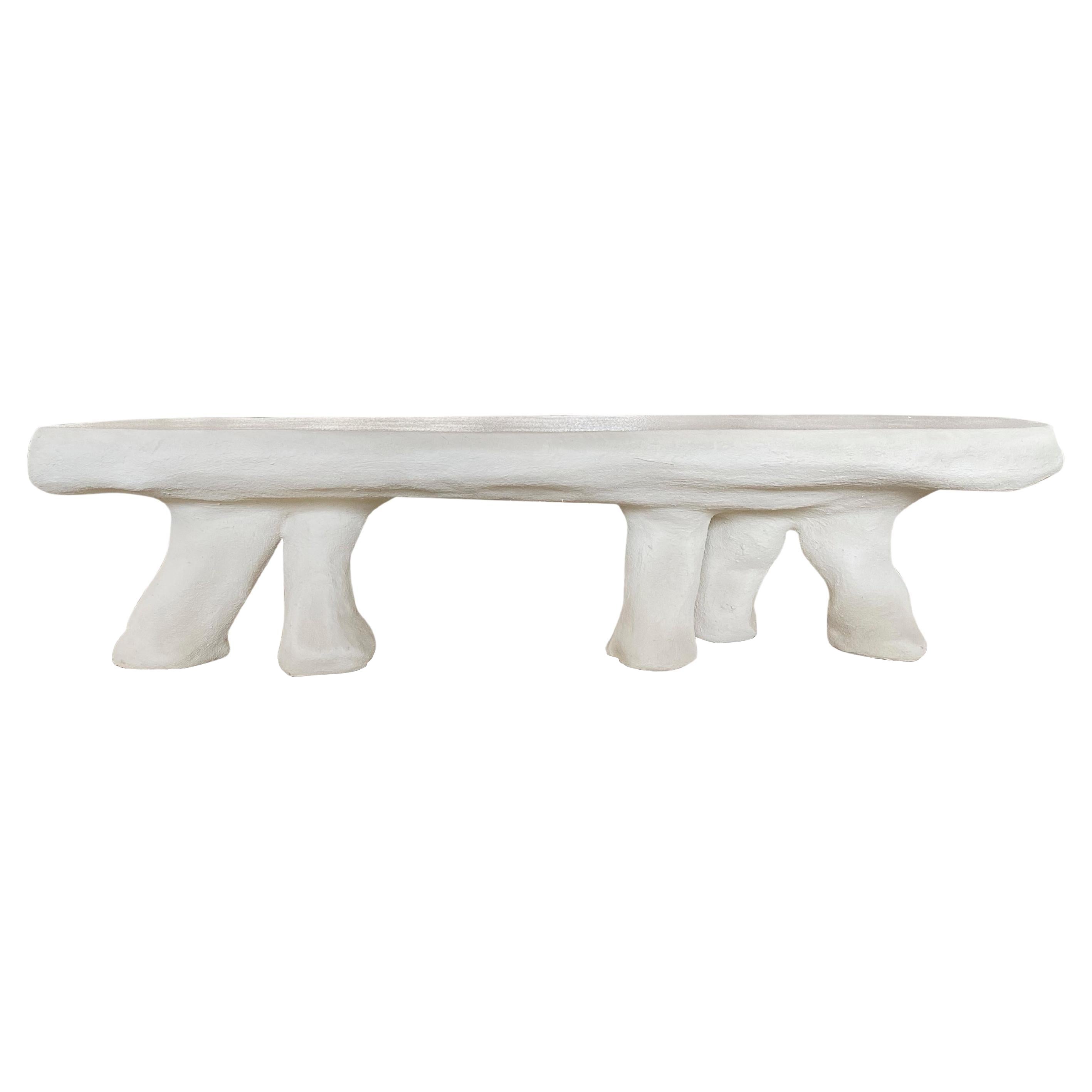 The White Concrete Dumbo Elephant Contemporary Dining Table by Mary-Lynn & Carlo