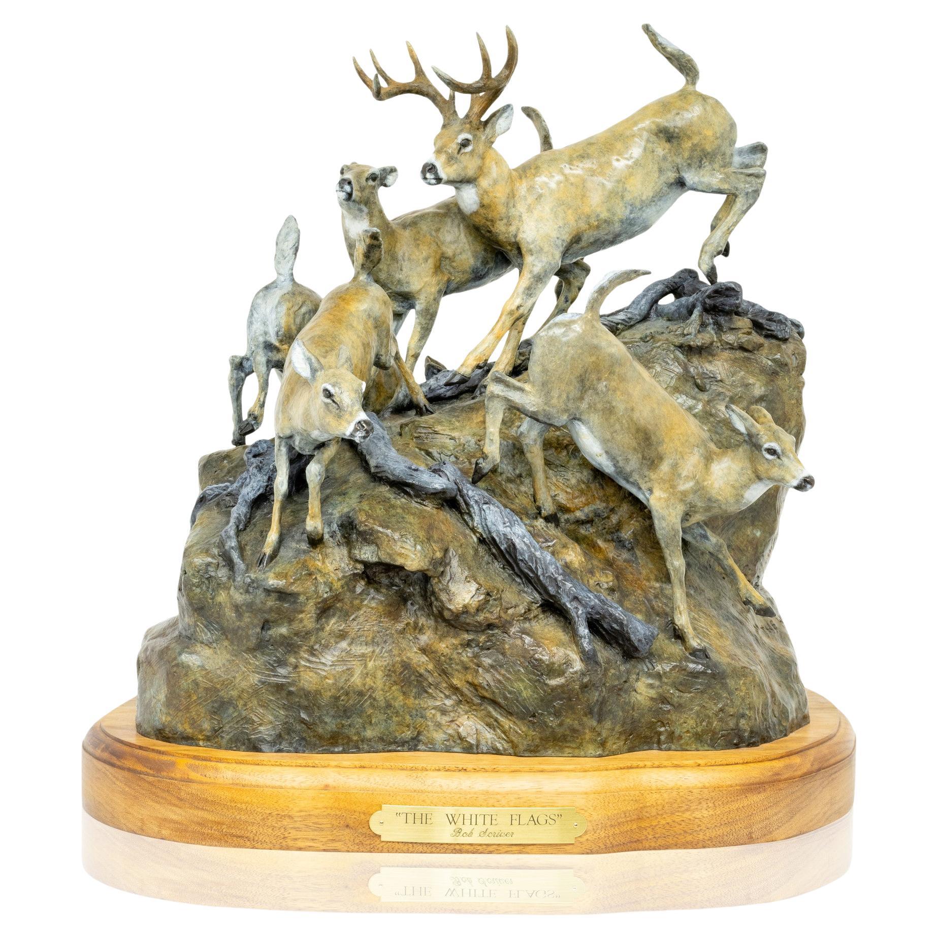 "Le bandiere bianche" Bronzo di Robert Scriver in vendita