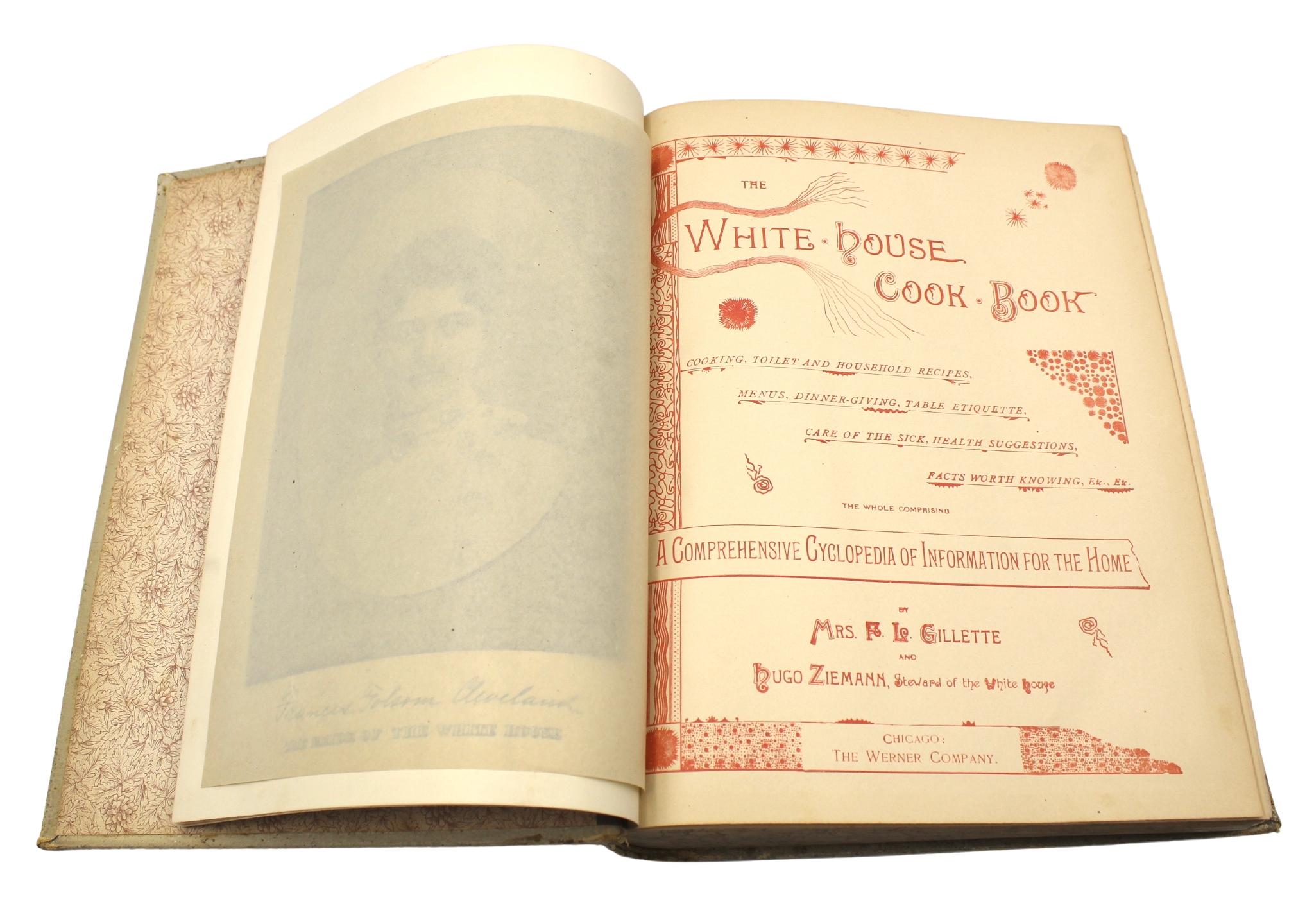 Livre « The White House Cookbook by F. L. Gillette, Plus tard Impression, 1894 Bon état - En vente à Colorado Springs, CO