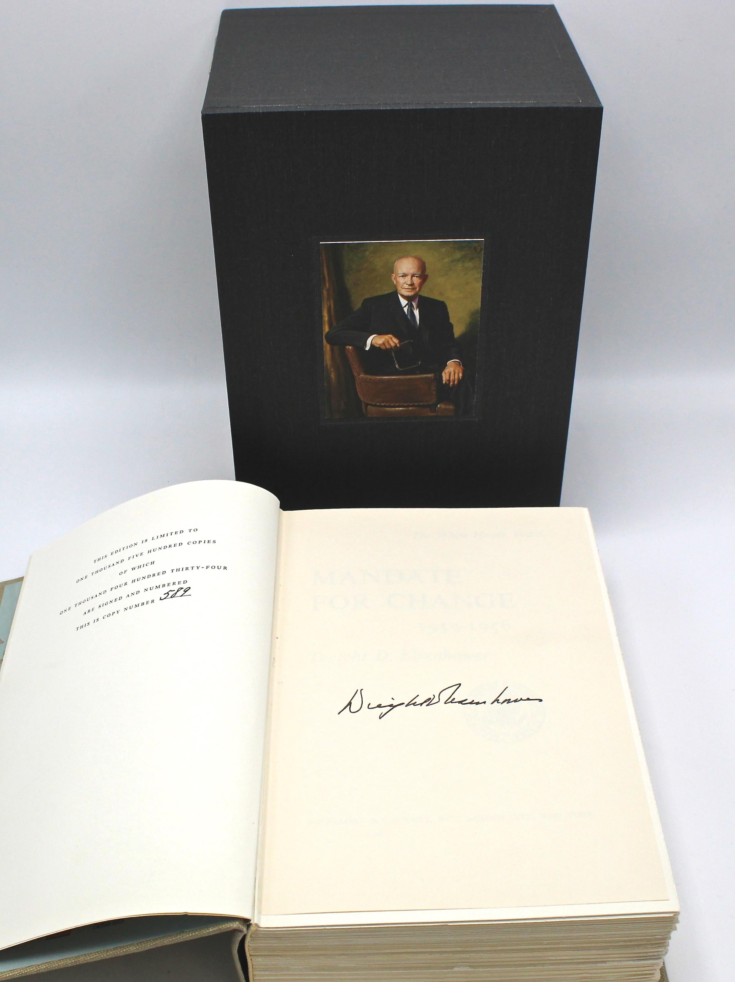 Paper Dwight Eisenhower Memoirs, Signed by Eisenhower, Limited Editions